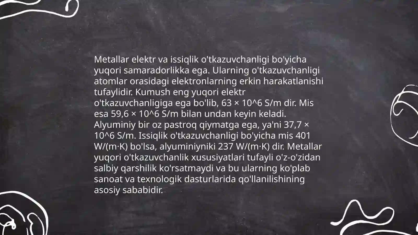 Gazlarda elektr toki. Metallar, Yarim o'tkazgichlar va elektrolitlarda elektr o'tkazuvchanlikning haroratga bog'liqligi 4