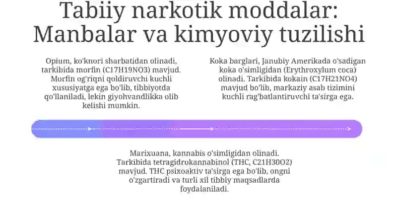 Tabiiy va sintetik narkotik moddalar. Foyda va zaralari 4