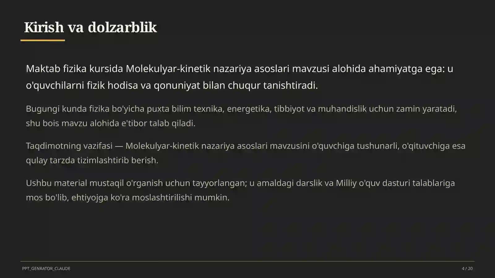Molekulyar-kinetik nazariya asoslari (10-sinf) 4