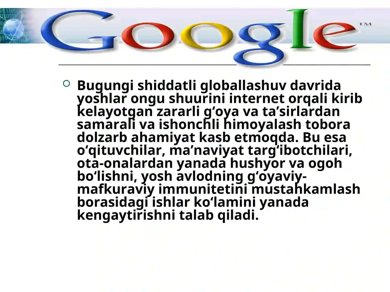 INTERNET VA YOSHLAR 4