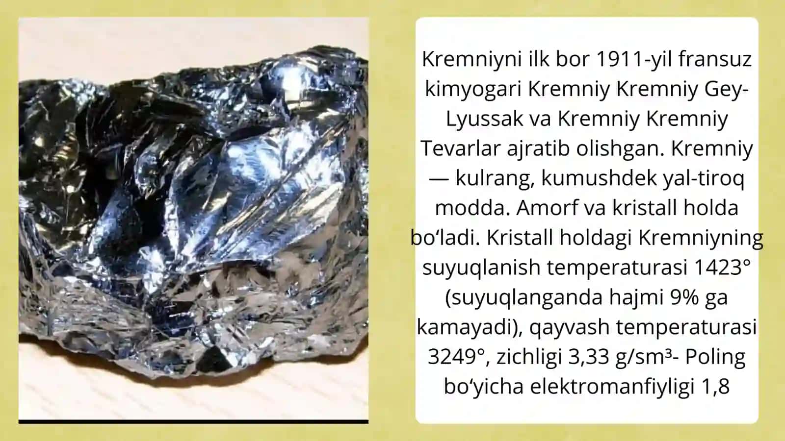 Kremniy elementi 4
