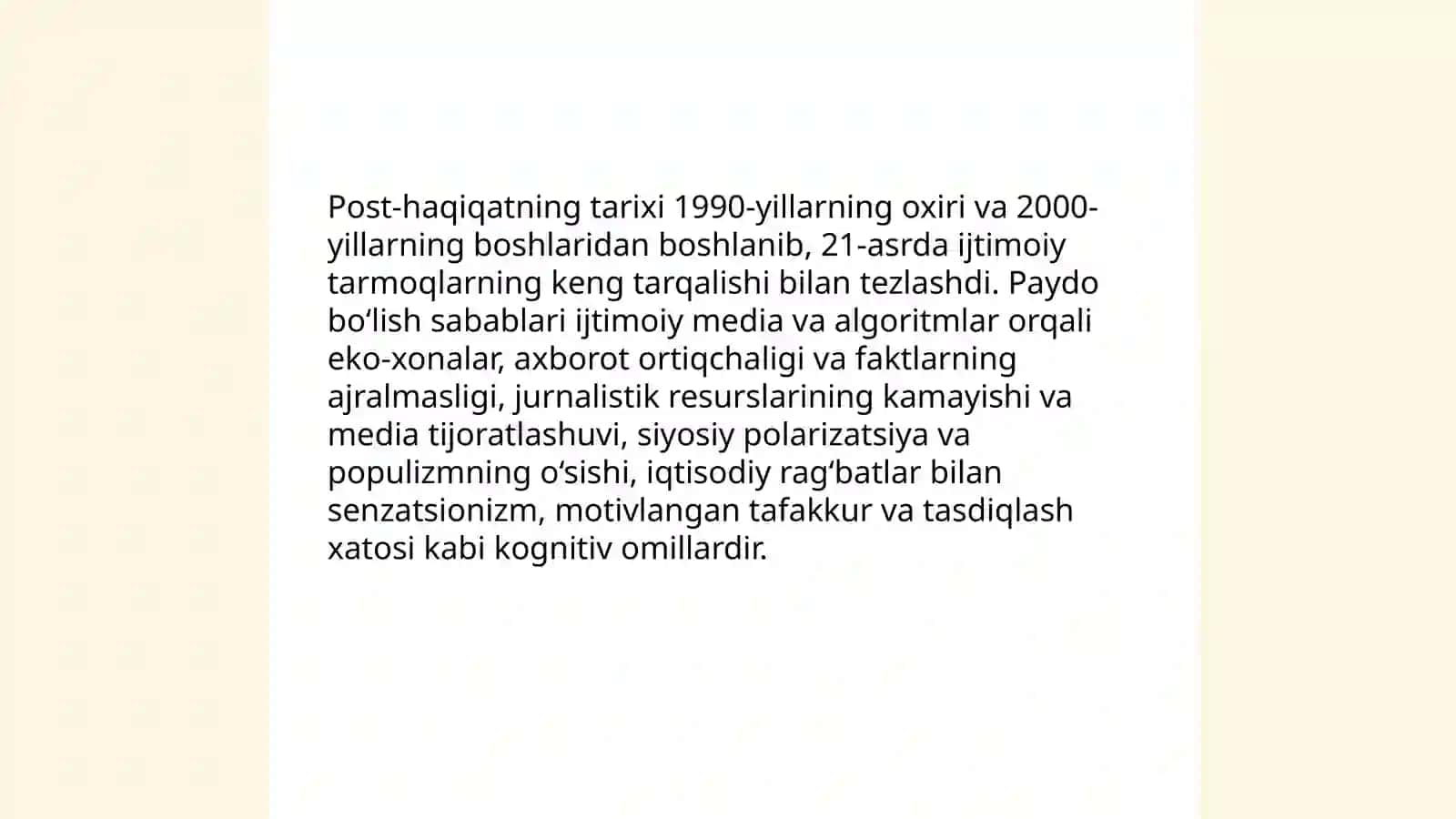 Post-haqiqat nima? 4