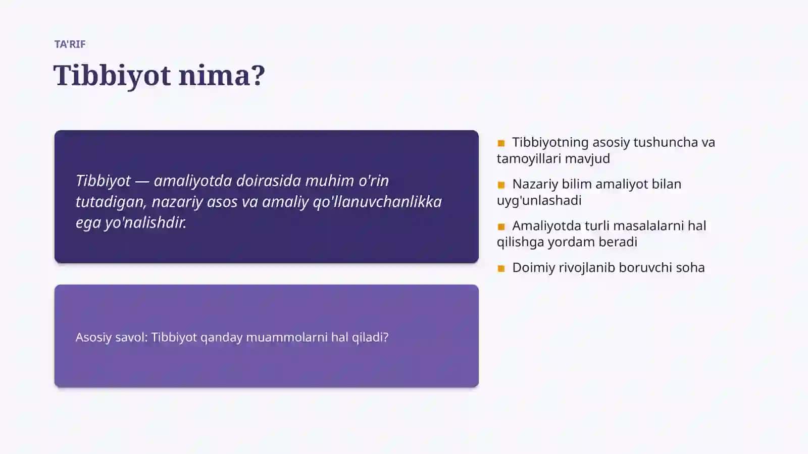 Tibbiyot 4