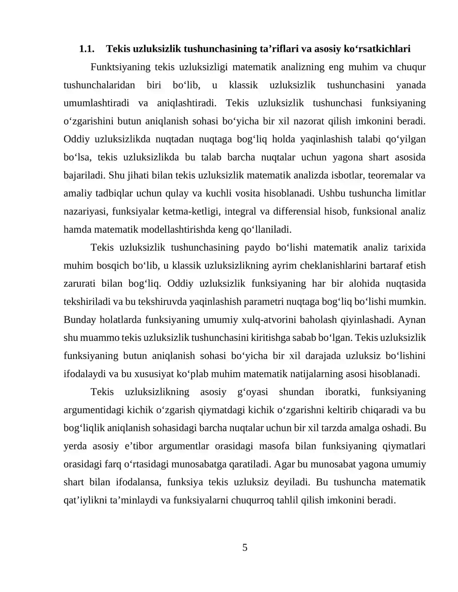 FUNKTSIYANING TEKIS UZLUKSIZLIGI 4