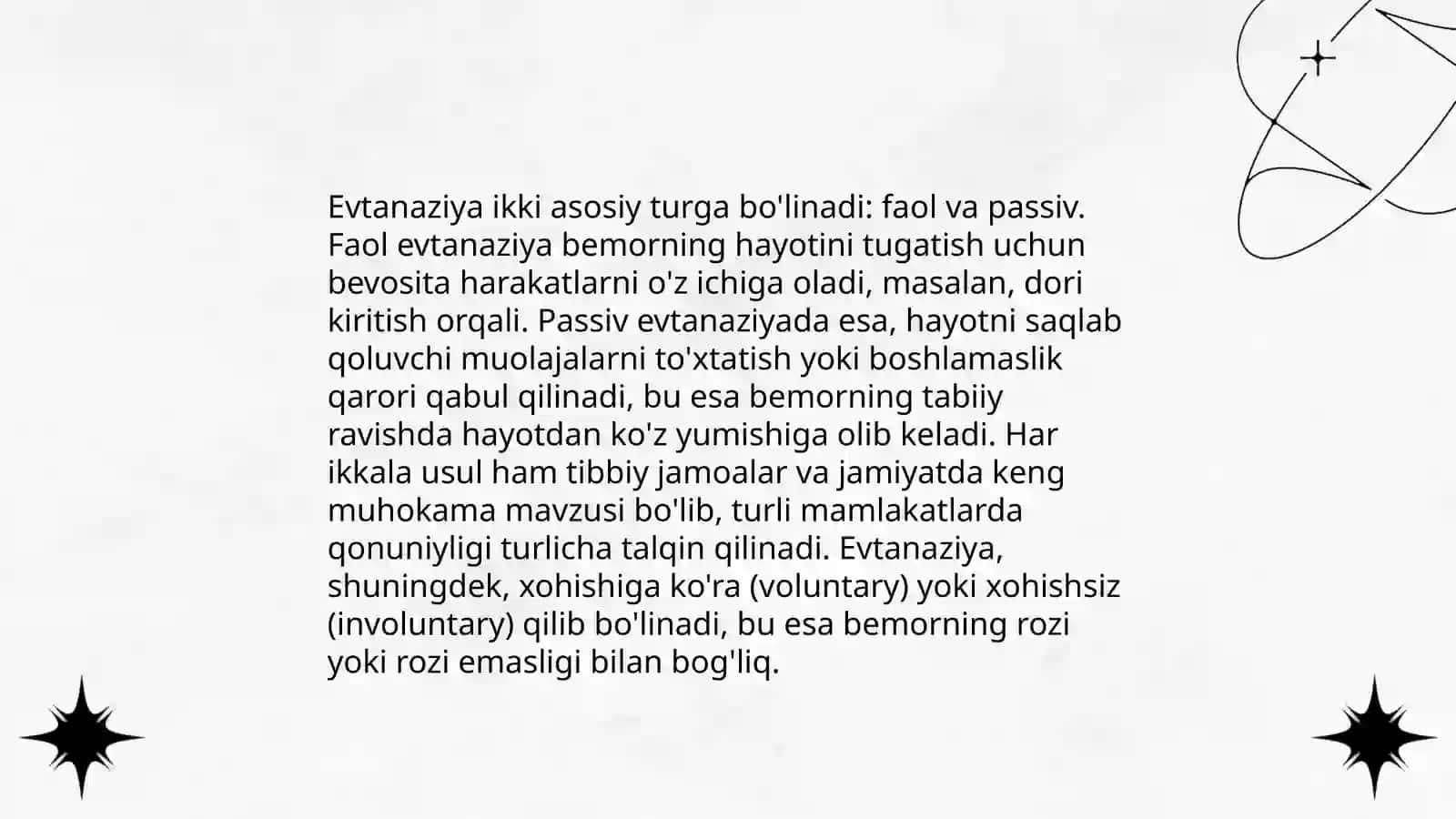 Suitsid-aktiv evtanaziyaning ko'rinishi sifatida 4