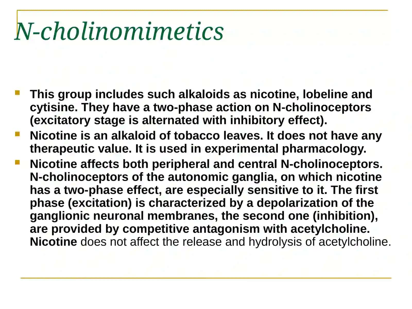 N-cholinomimetics 4