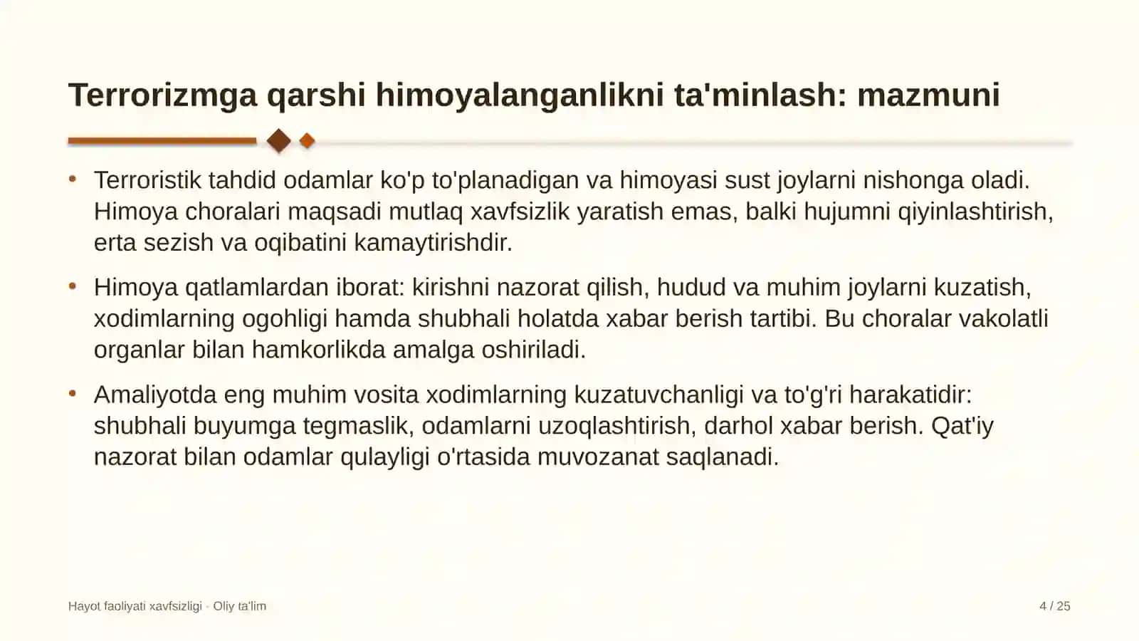 maxsus maktab internatlarda terrorizmga qarshi himoyalanganlikni ta'minlash 8330 4