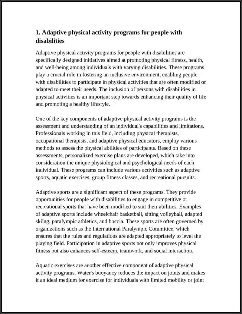 Adaptive physical activity programs for people with disabilities 4