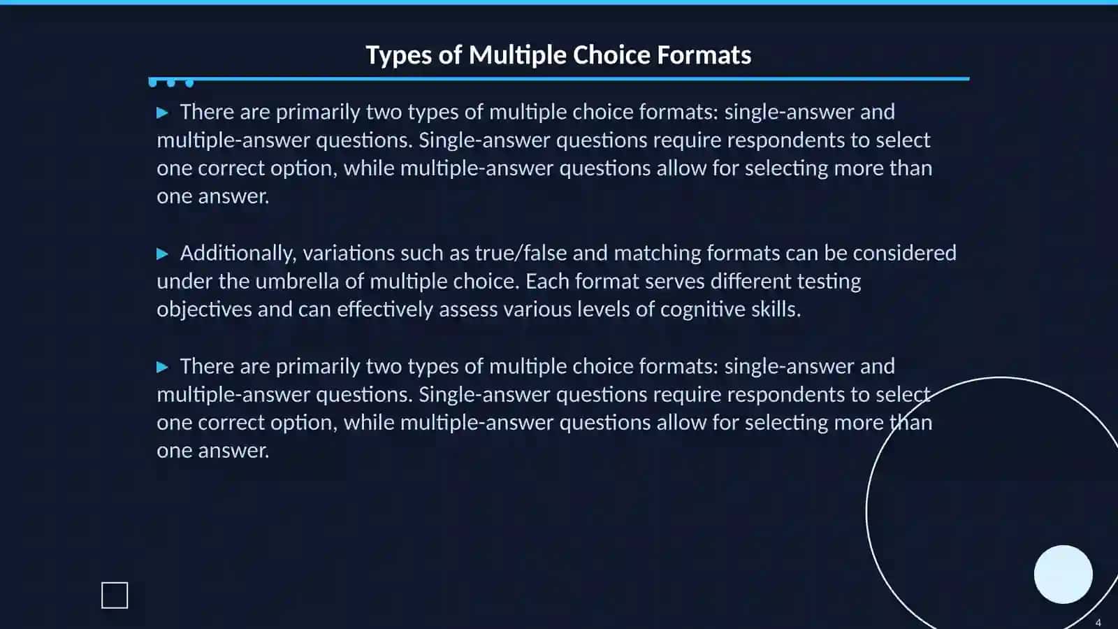 Multiple choice 4