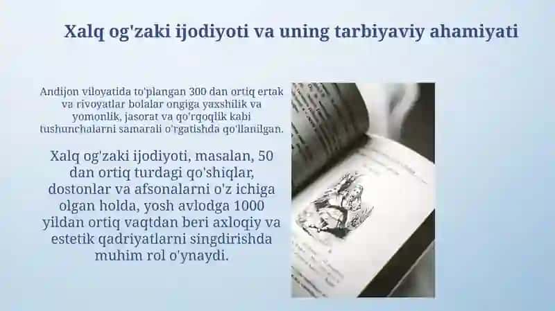 Afsona rivoyat va dostonlarning xalq pedagogikasidagi oʻrnivaahamiyati 4