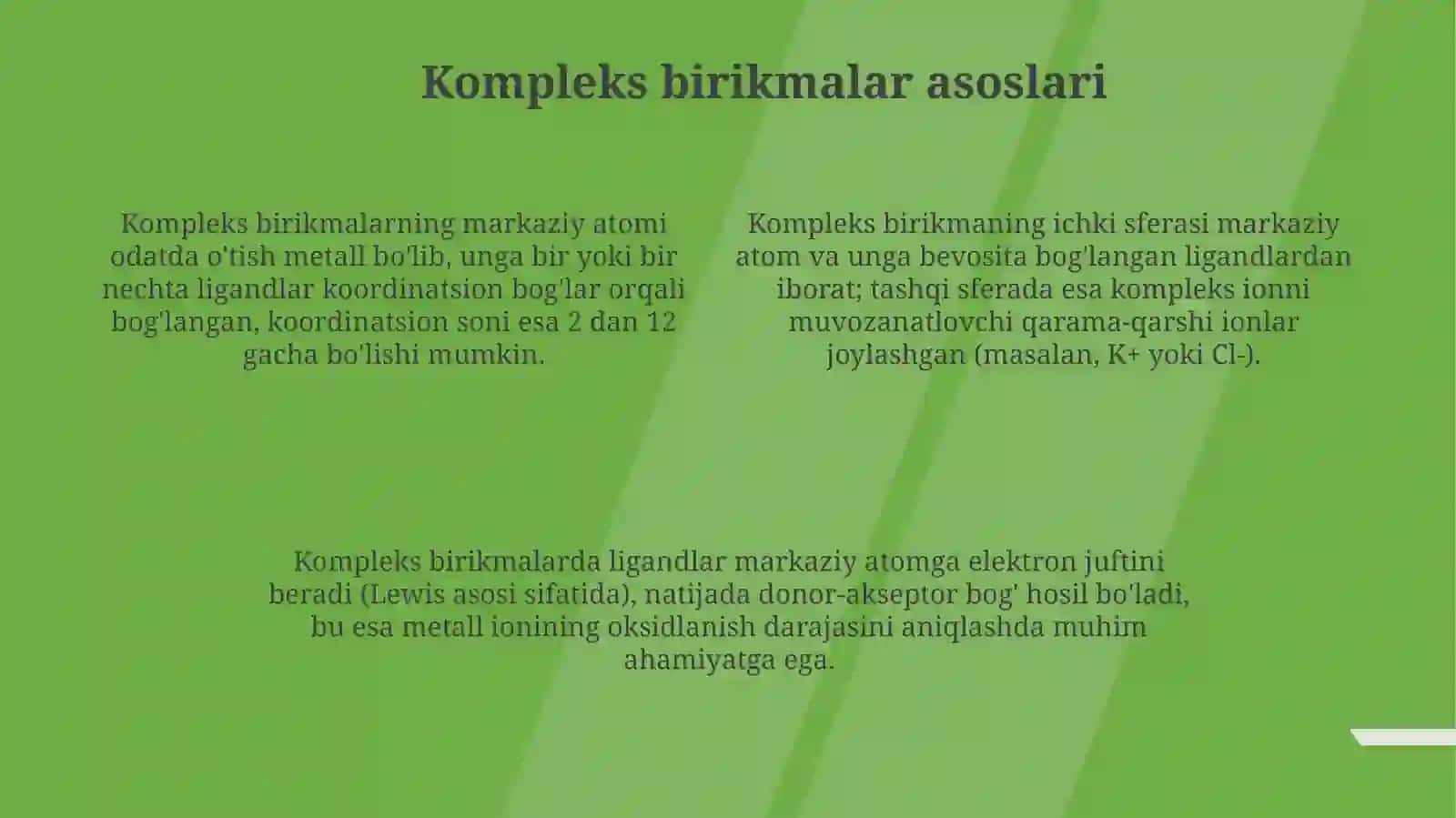 Bir va kóp yadrolikomplekslarning nomlanishi 4