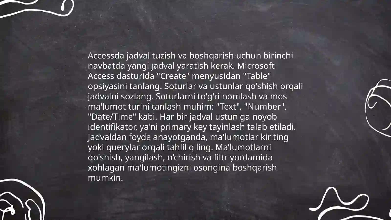 Microsoft Accessda xisobotlar 4