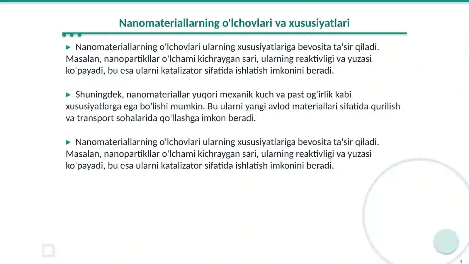 Nanomateriallarning ishlatilishi 4
