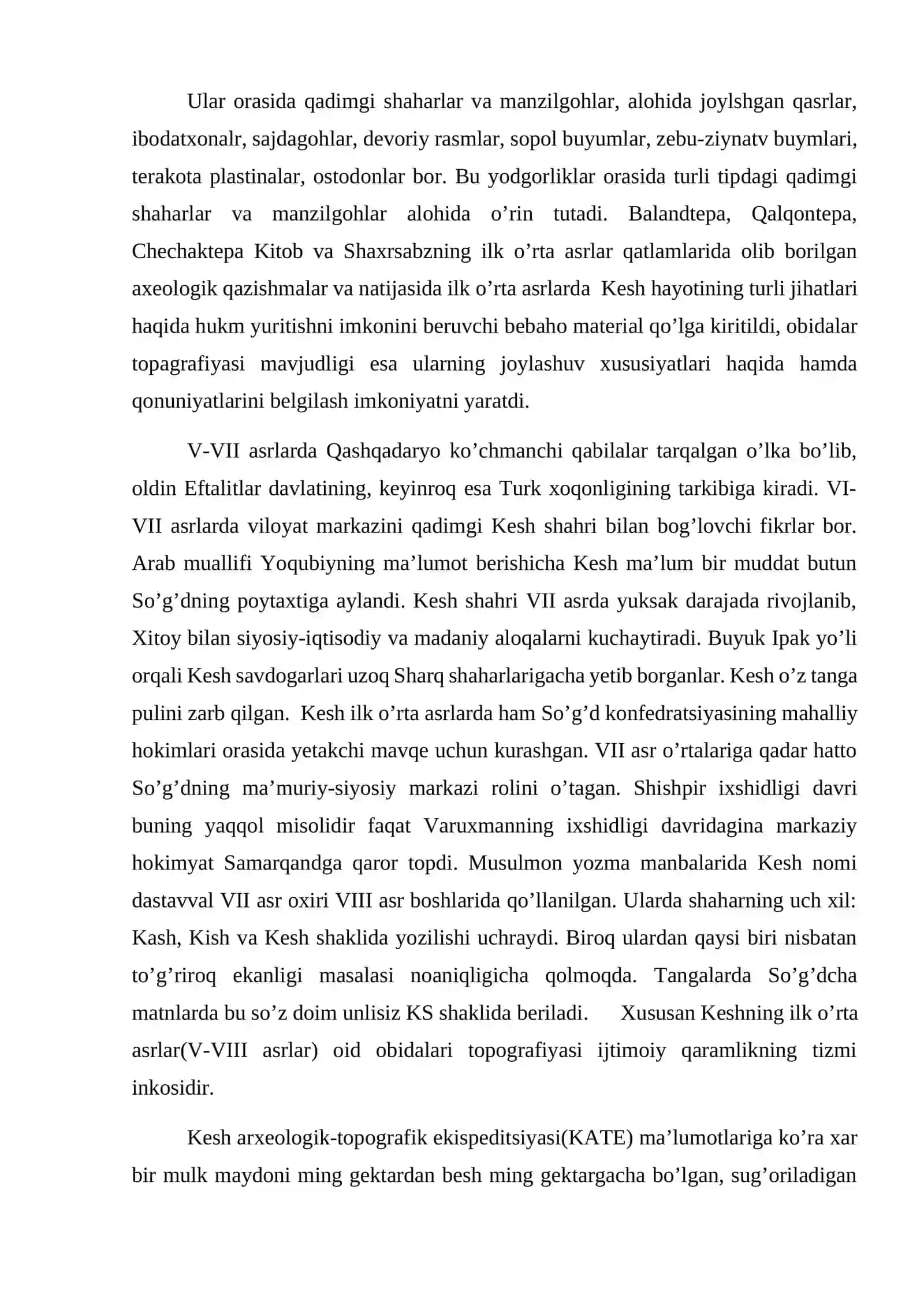 KESH VOHASINING ARXEOLOGIK YODGORLIKLARI 4