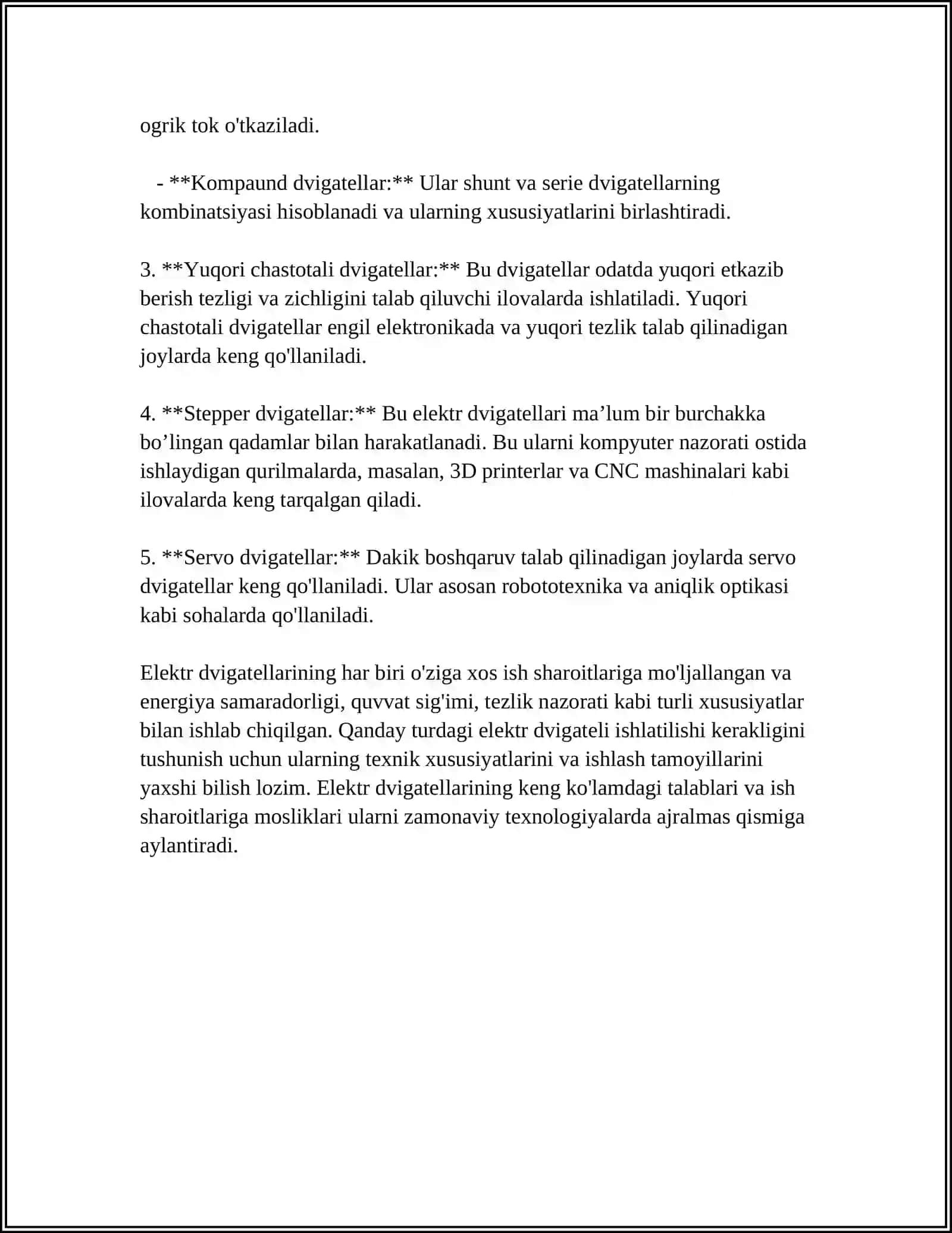 TOKARLIK DASTGOHLARIDA QOLLANILADIGAN ELEKTR YURITMA TURLARI 4