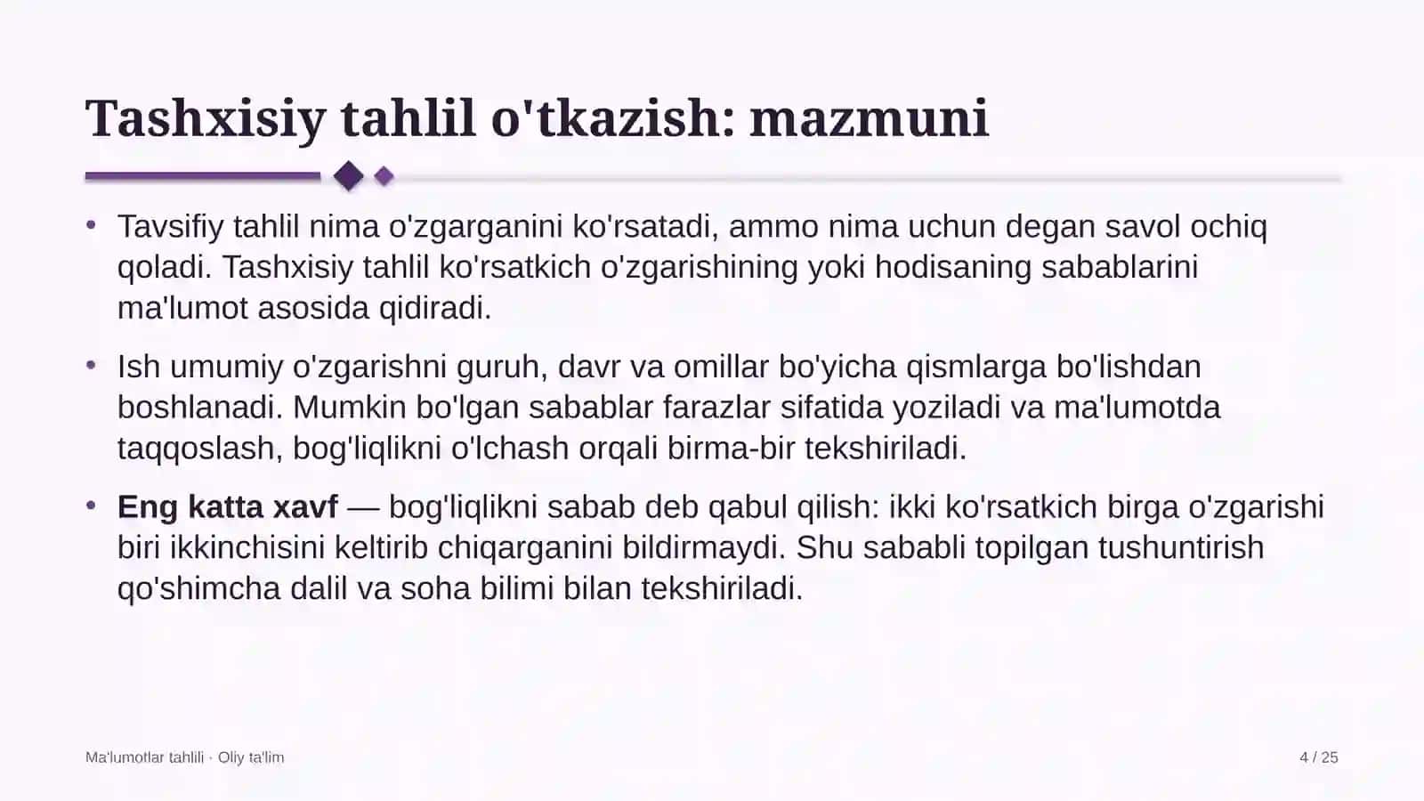 Asalarichilikda tashxisiy tahlil o'tkazish 4