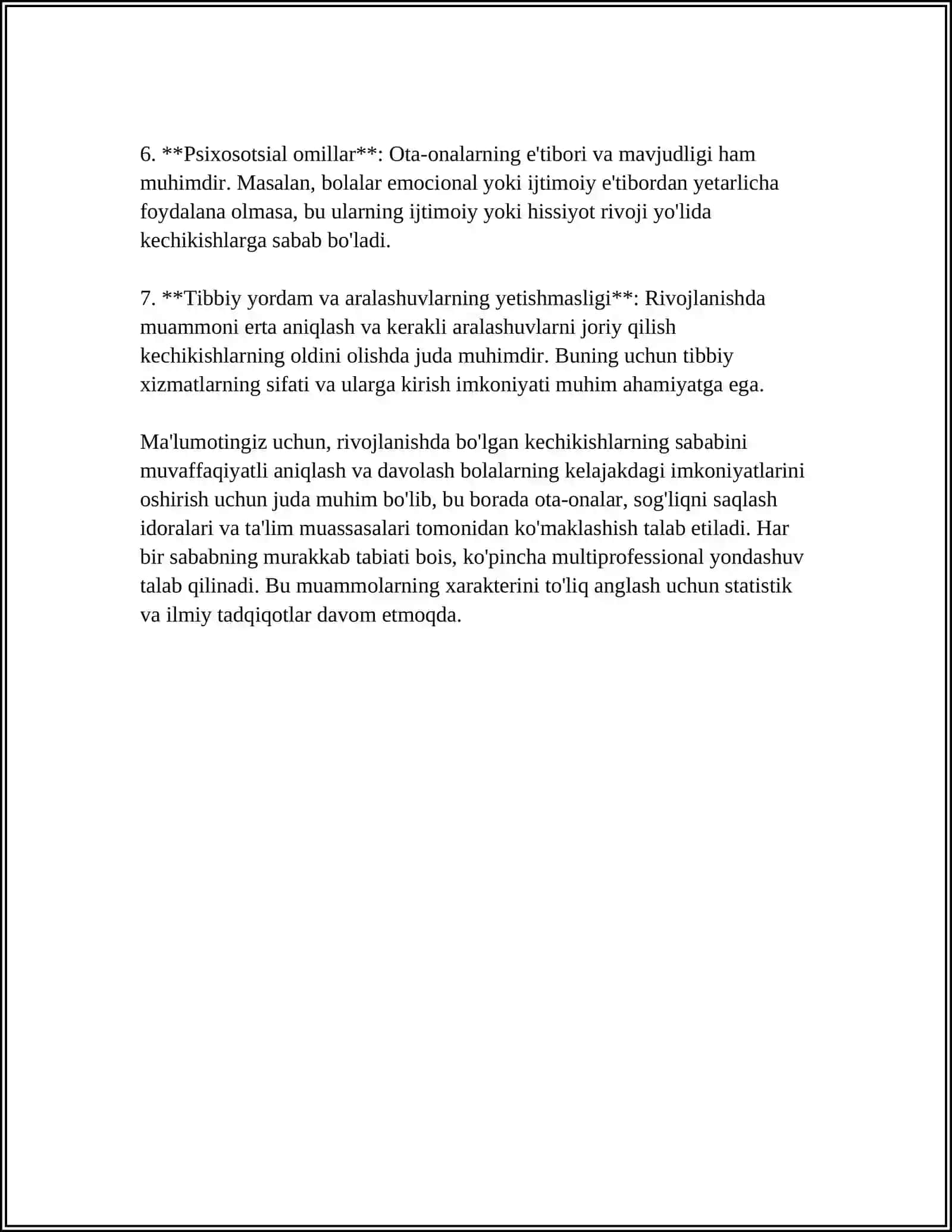RIVOJLANISHIDA BUZULISHI BO‘LGAN BOLALARNI PSIXOLOGIK O‘RGANISH 4