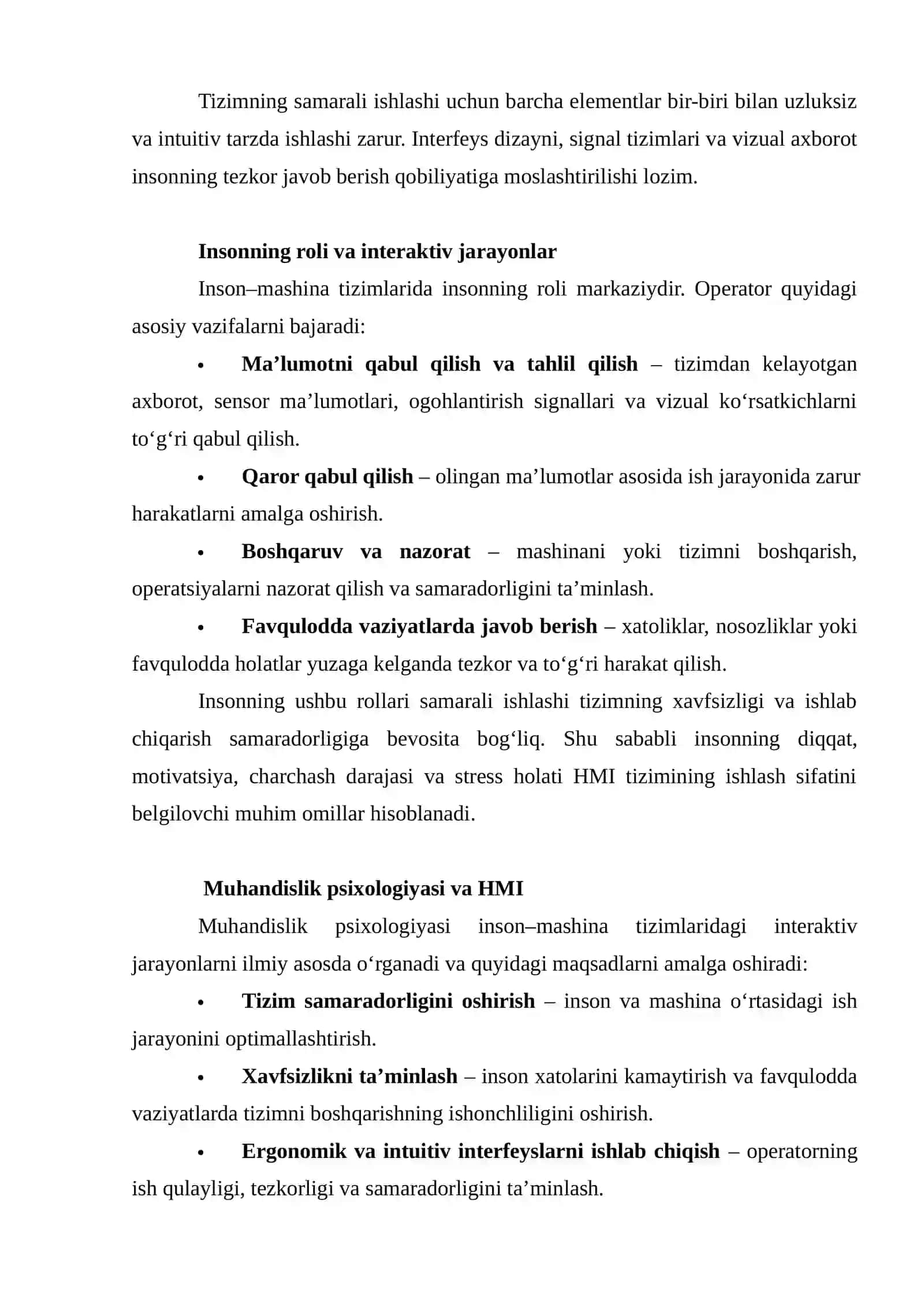 Inson-mashina tizimlarida nizolar va ularni hal qilish yo'llari 4