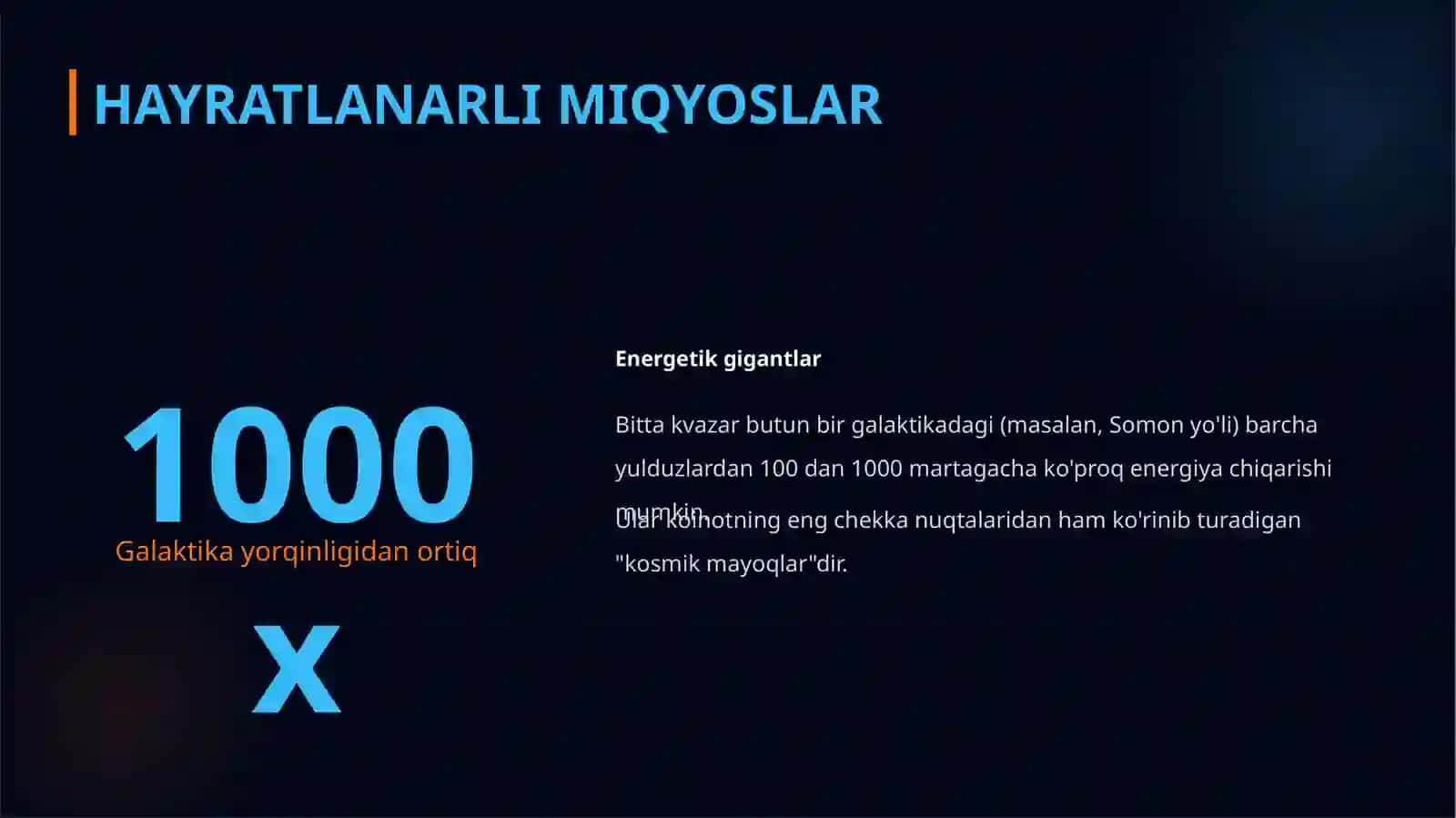 Kvazarlarning umumiy xossalari va turlari 4