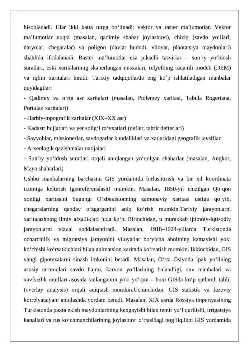 Geografik axborot tizimlarining o‘rnini 4