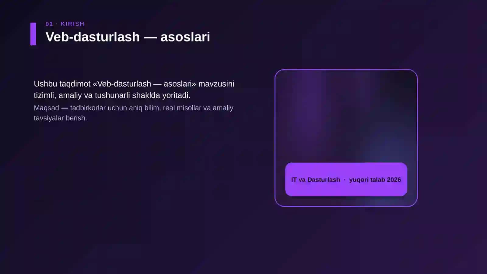 Veb-dasturlash — asoslari 4