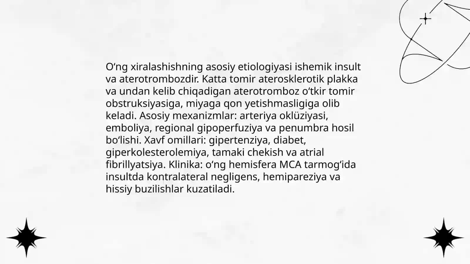 Oʻng xiralashish sindromlari 4