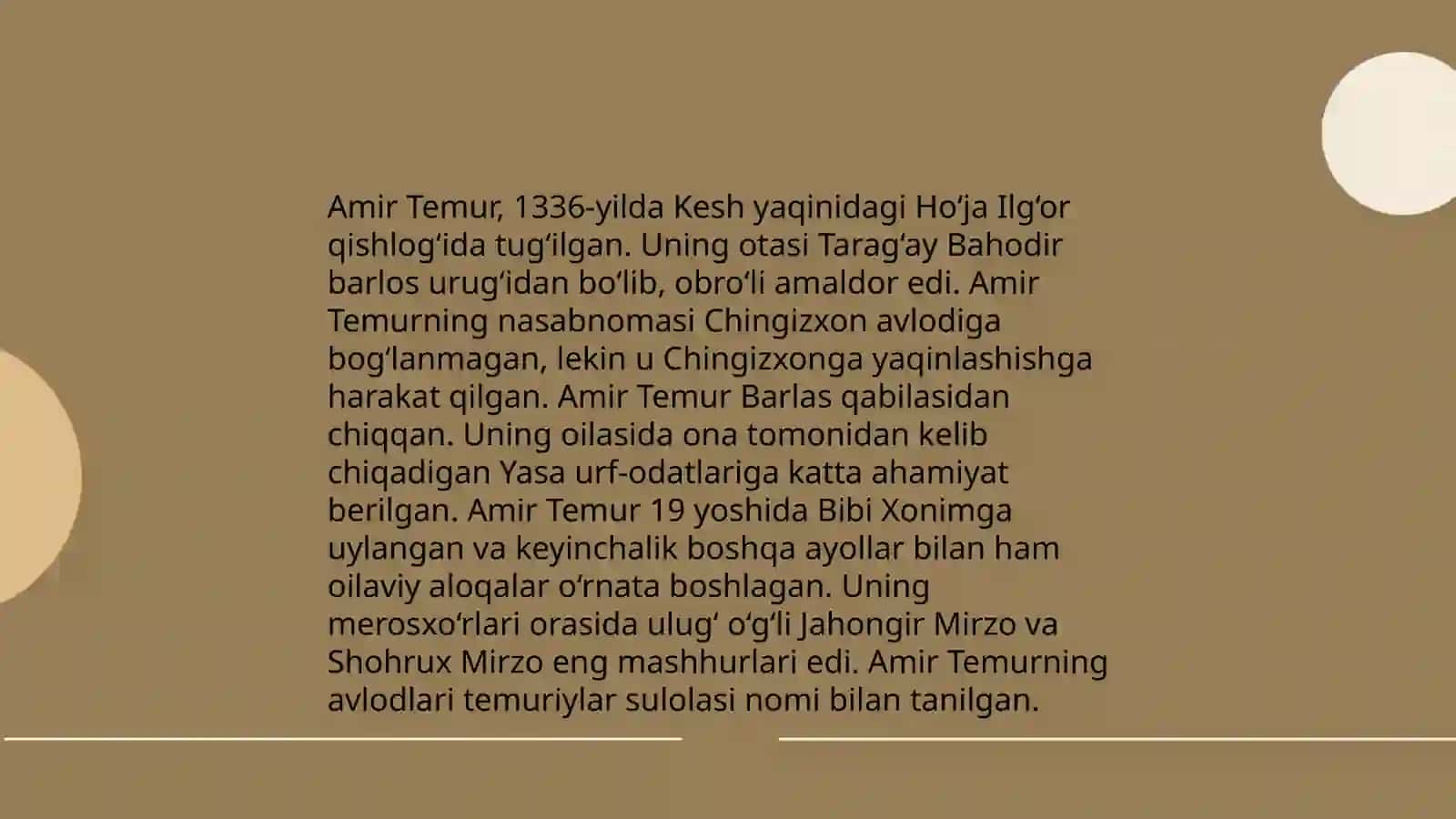 Amir Temurning hayoti 4