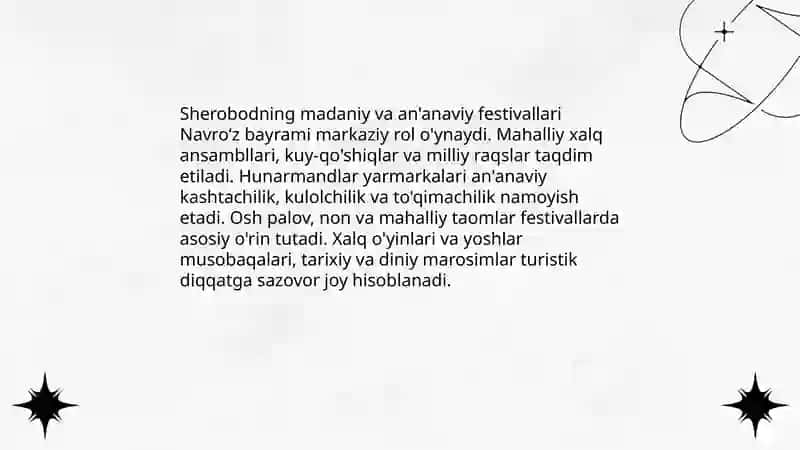 Sherobod turistik resurslari 4