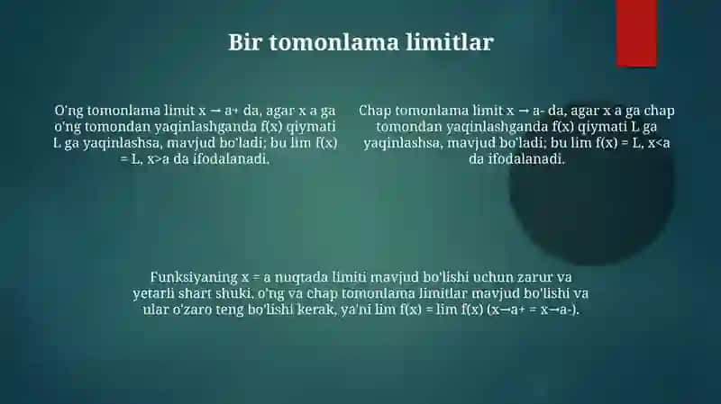 Limitning ta'rifi 4