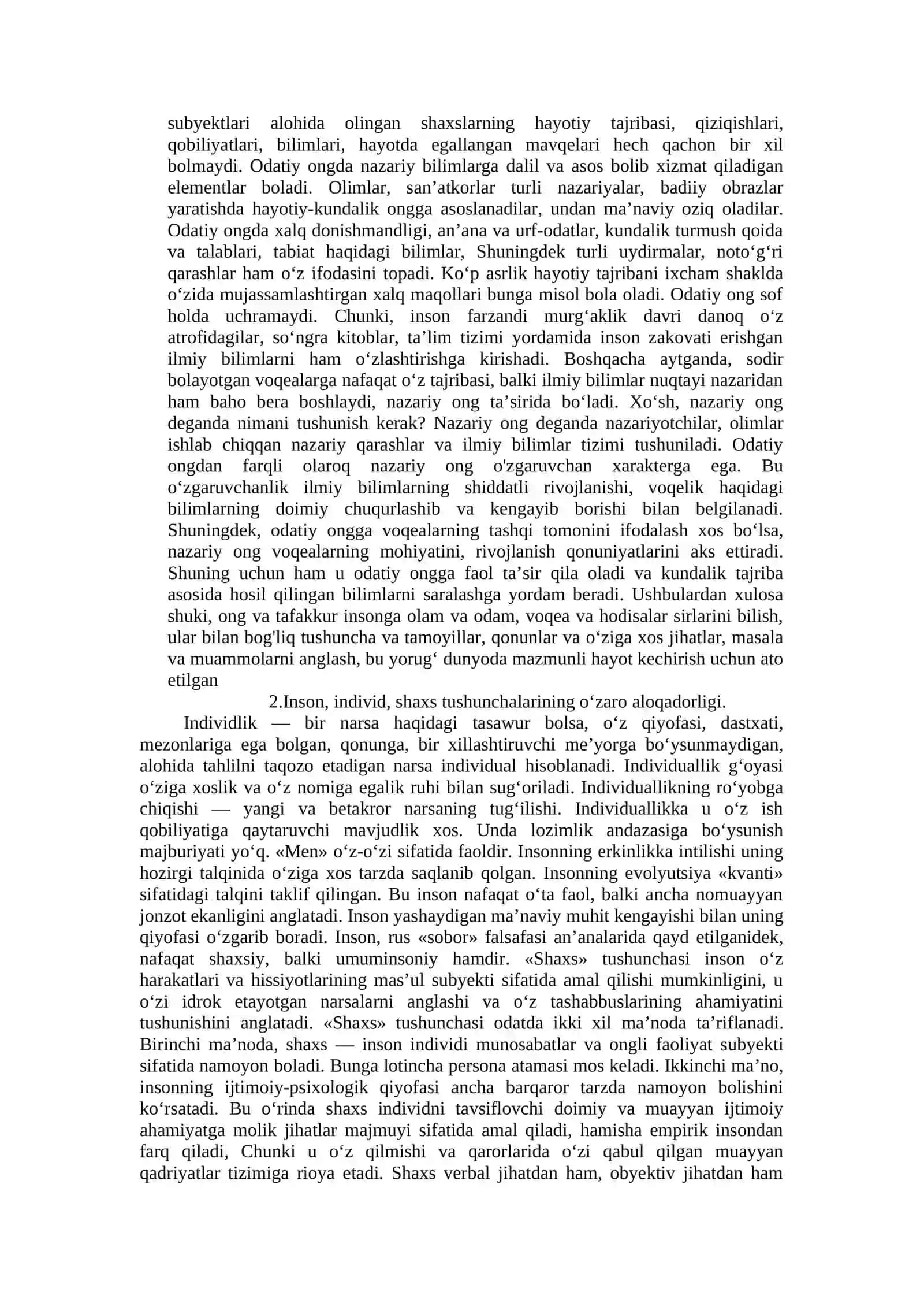 Inson falsafasi (Falsafiy antropologiya) 4