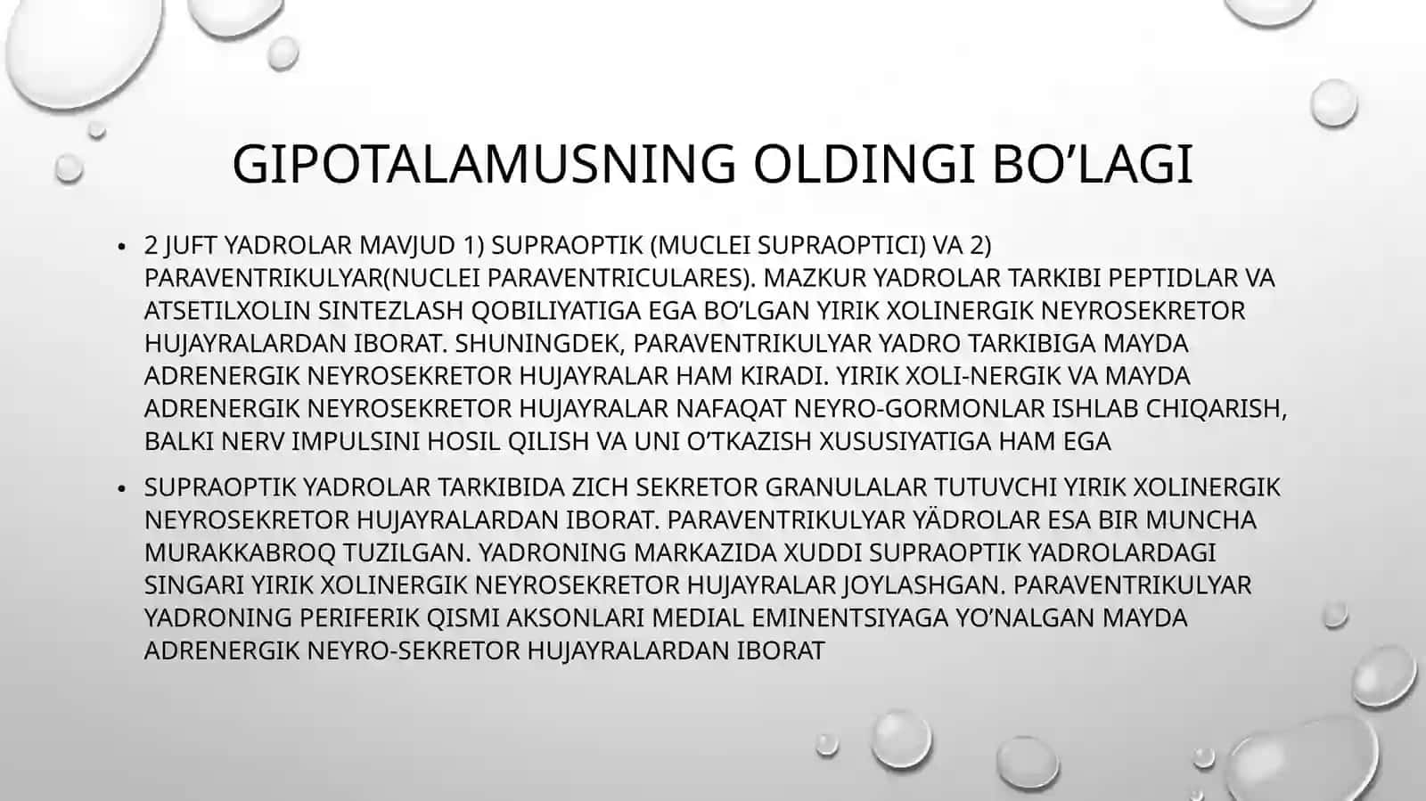 Gipotalamus neyrosekretsiyasining strukturaviy asoslari 4