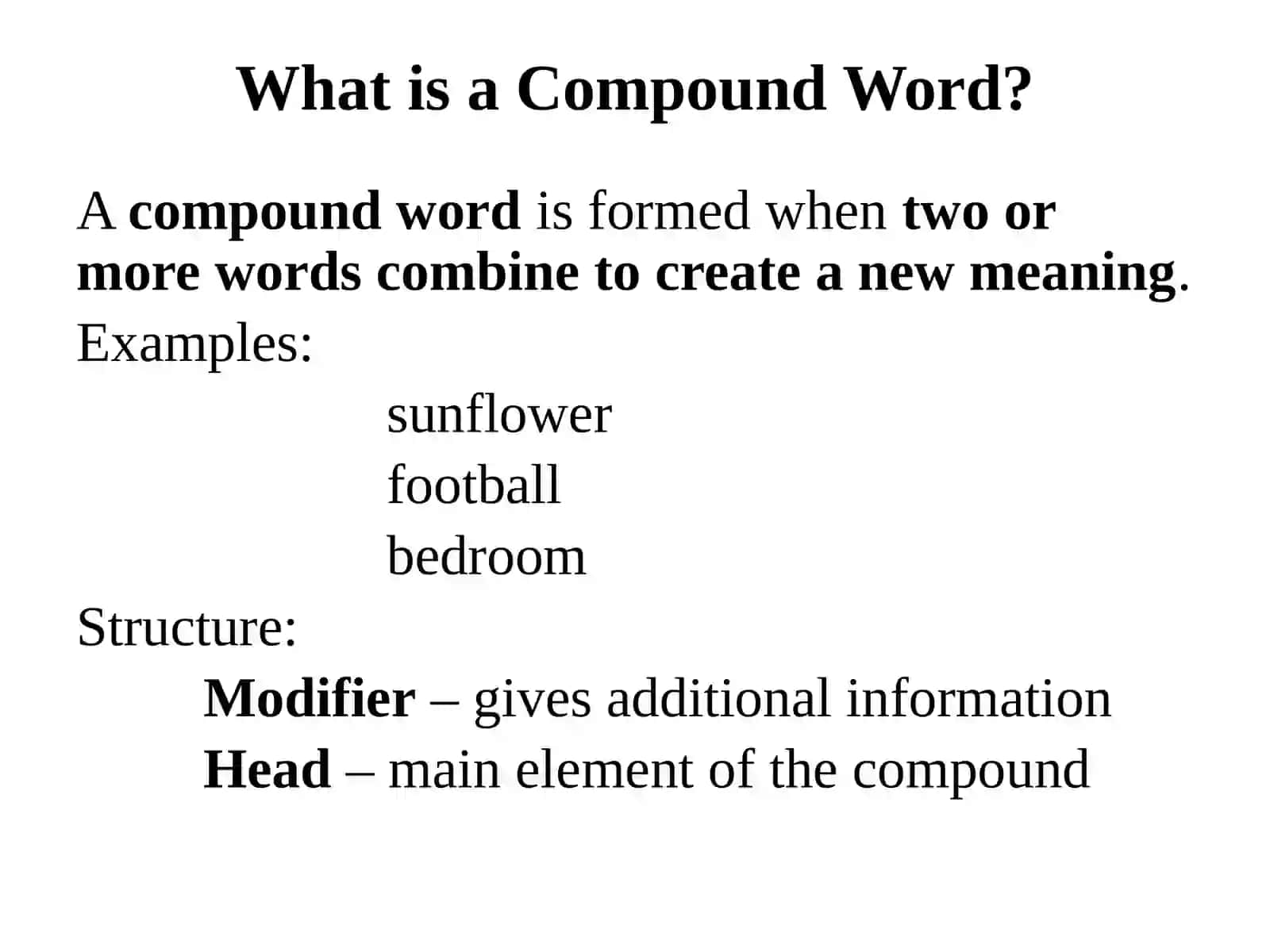 HEADED AND HEADLESS COMPOUNDS IN MORPHOLOGY 4