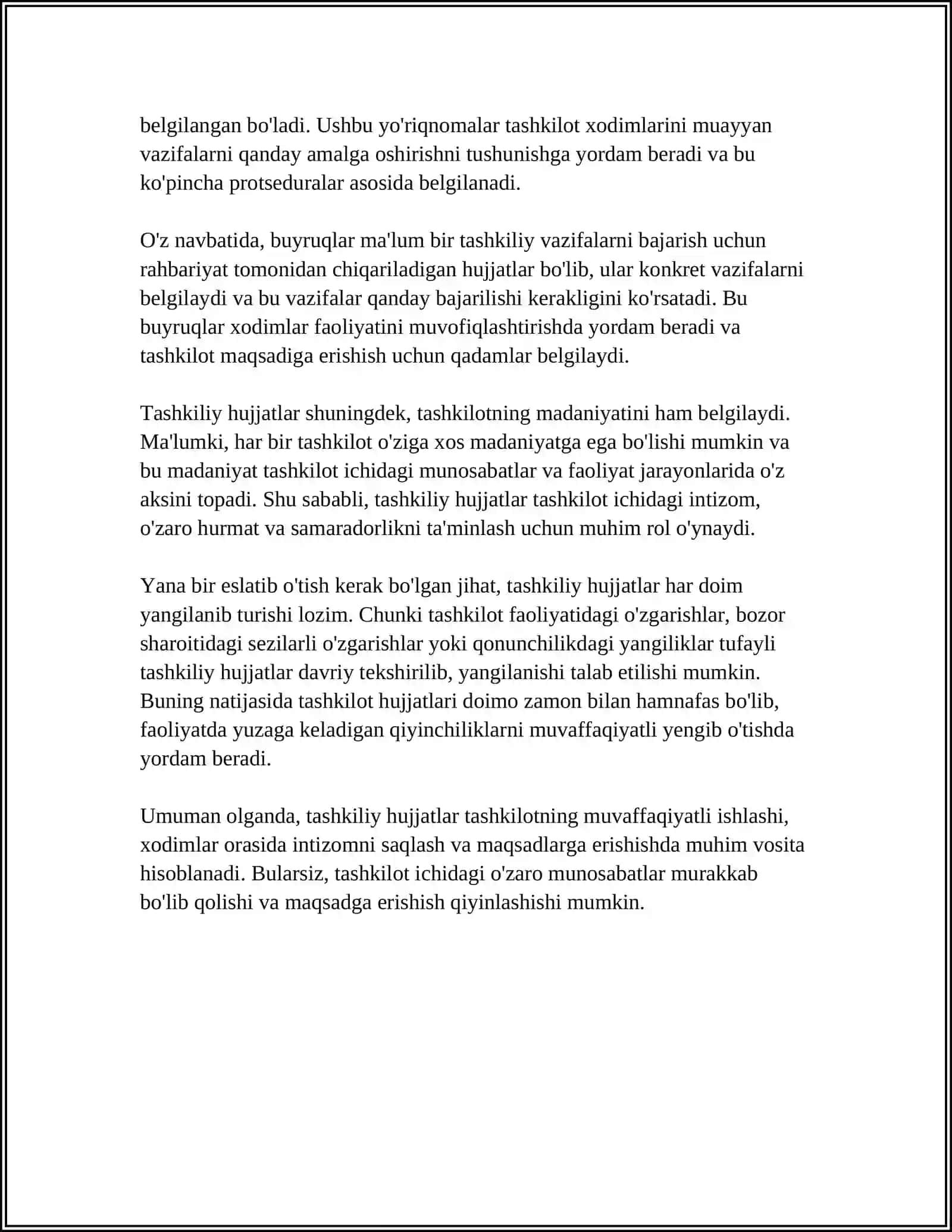 TASHKILIY HUJJATLAR VA ULARNI RASMIYLAZHTIRISH 4