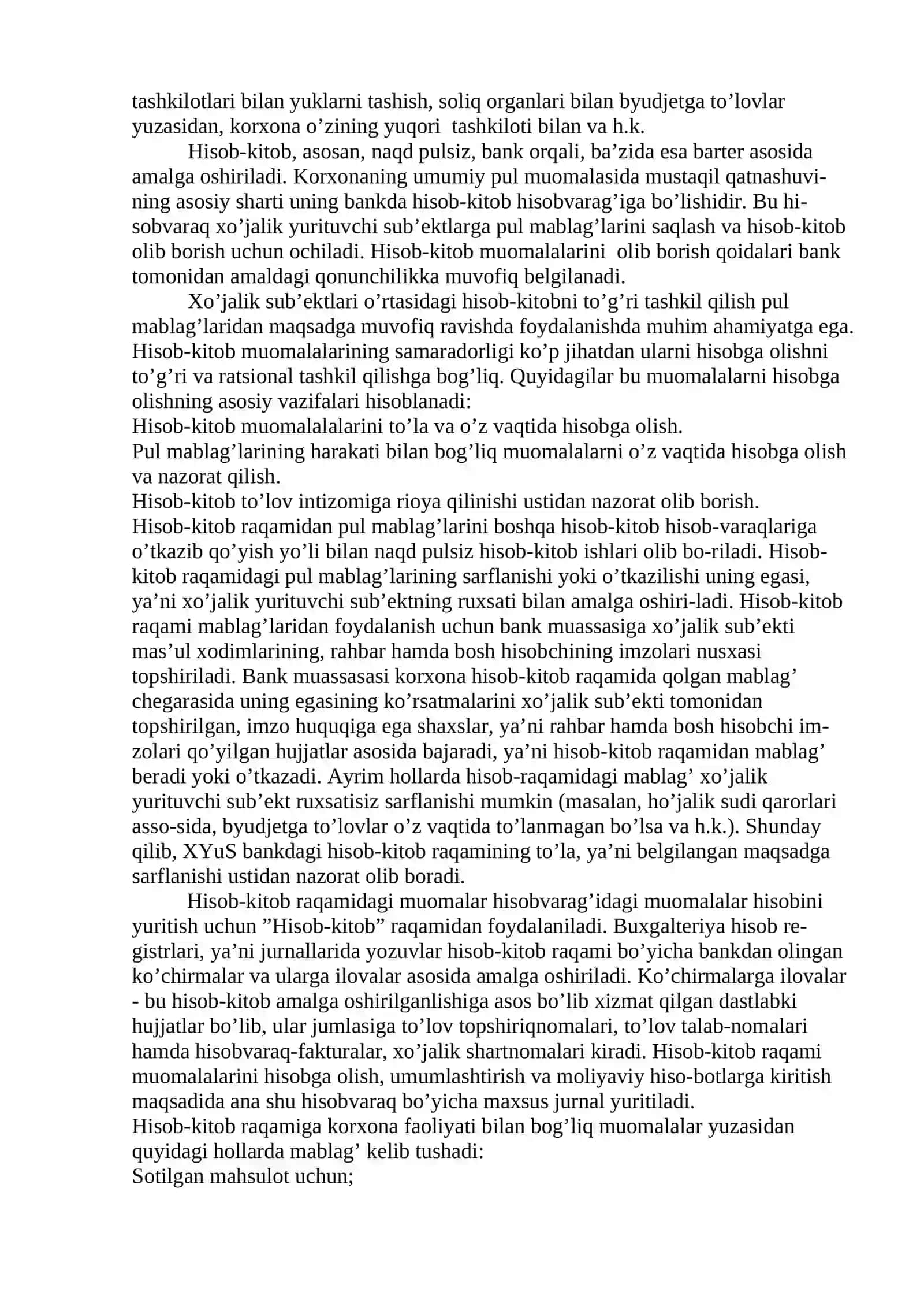 Pul mablag’lari va olinadigan hisobvaraqlar hisobi 4