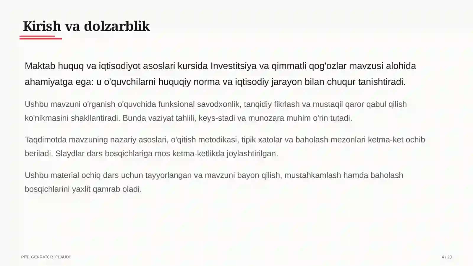 Huquq va iqtisodiyot asoslari (9– 11) 4