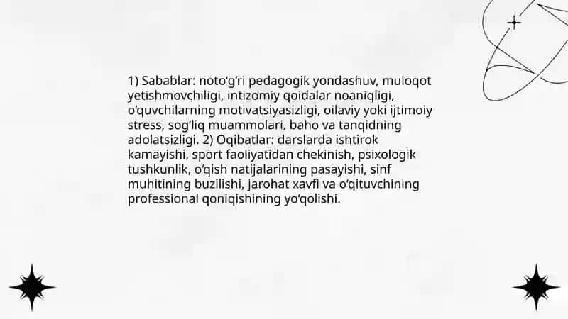 Jismoniy tarbiya o'qituvchisini faoliyatida nizo psixologik pedagogik muammo sifatida 4