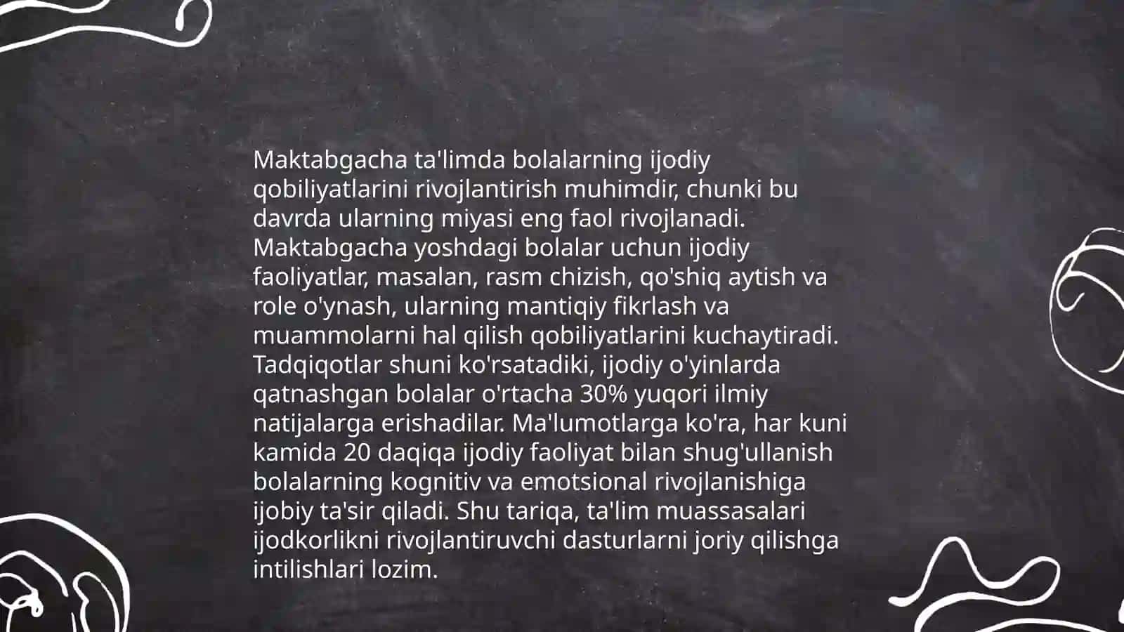 Maktabgacha ta’lim tashkilotida sahnalashtirish faoliyatining asosiy maqsadi 4