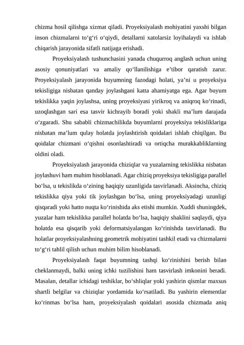 Proyeksiyalash usullari 4