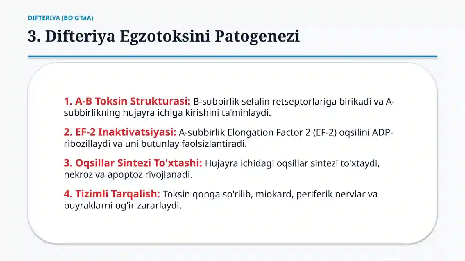 Bo‘g‘ma (Difteriya) — 20 slaydli zamonaviy tibbiy taqdimot 4