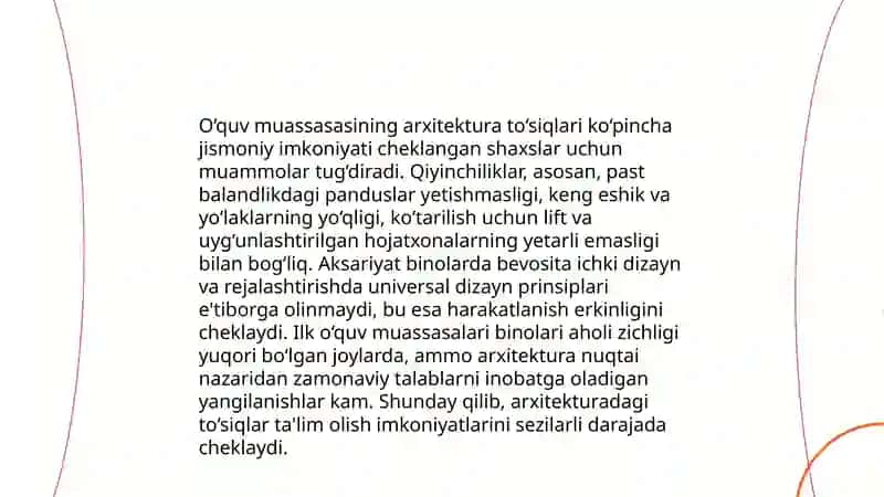 Alohida talim ehtiyojlari boʻlgan bolani samarali inklyuziyasi uchun tashqi shart sharoitlar 4