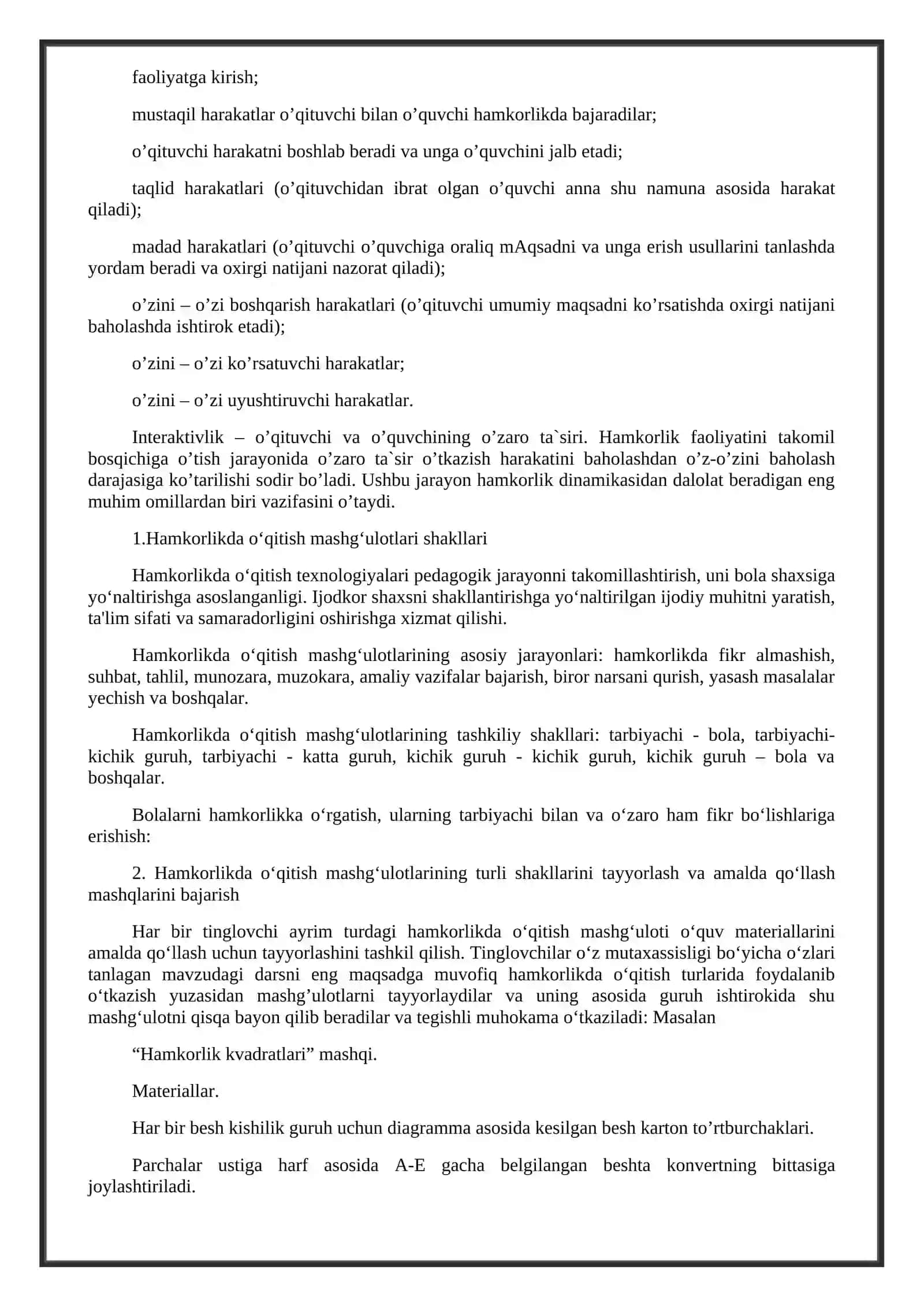 Hamkorlikda o’qitish texnologiyasi 4