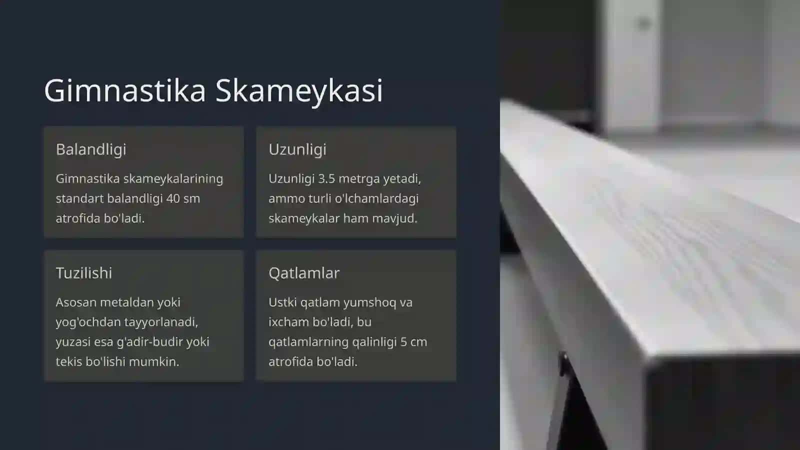 Gimnastika jihozlari va anjomlari 4