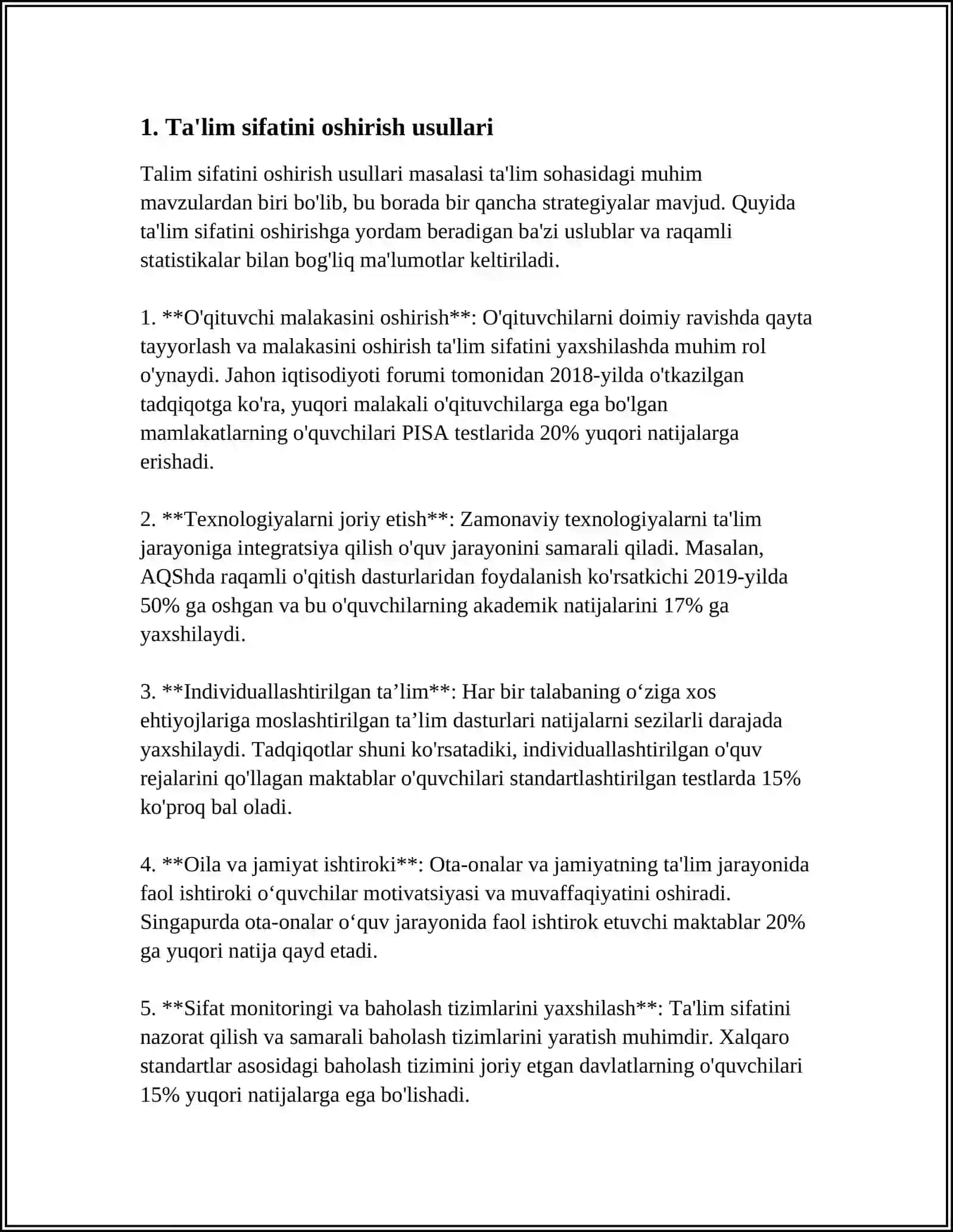 OLIY TA’ LIMDAGI O’ ZGARISHLARNING ASOSIY YO’ NALISHLARI 4