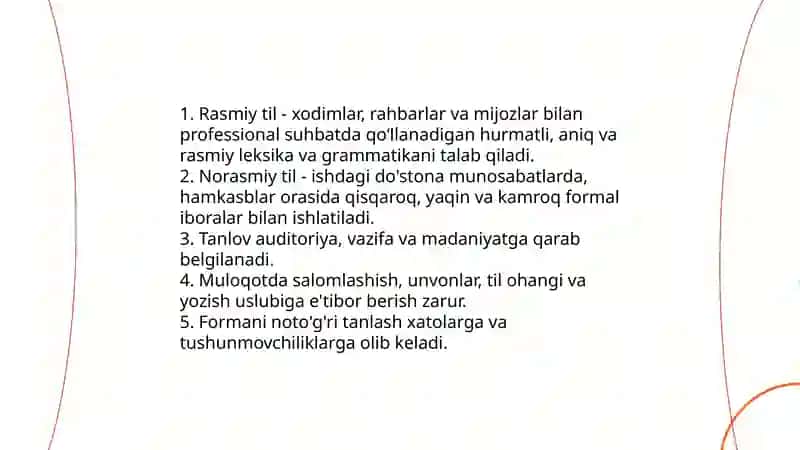 Kasbiy muloqot odobi 4