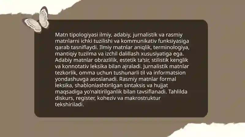 Oʻzbek tilshunosligida matn lingvistikasi va uning tahlil usullari 4