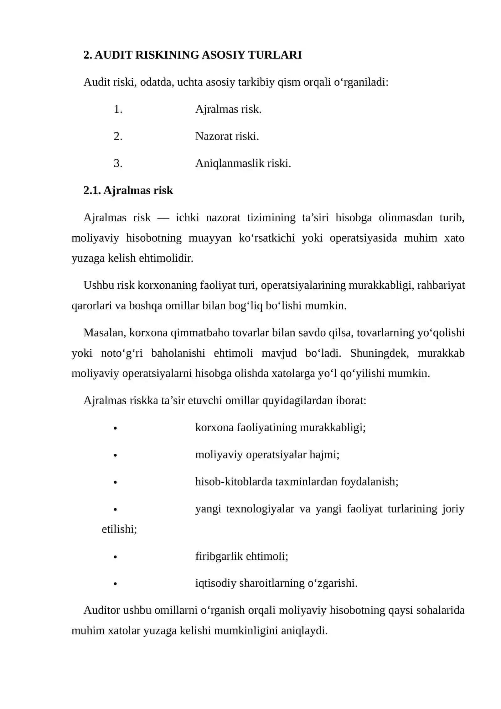 AUDIT RISK MODULI 4