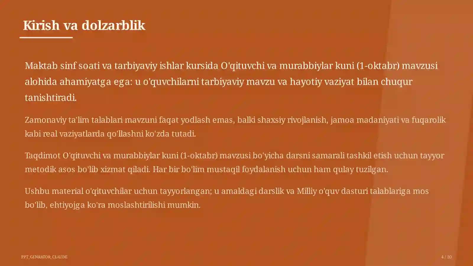 O'qituvchi va murabbiylar kuni (1-oktabr) 4