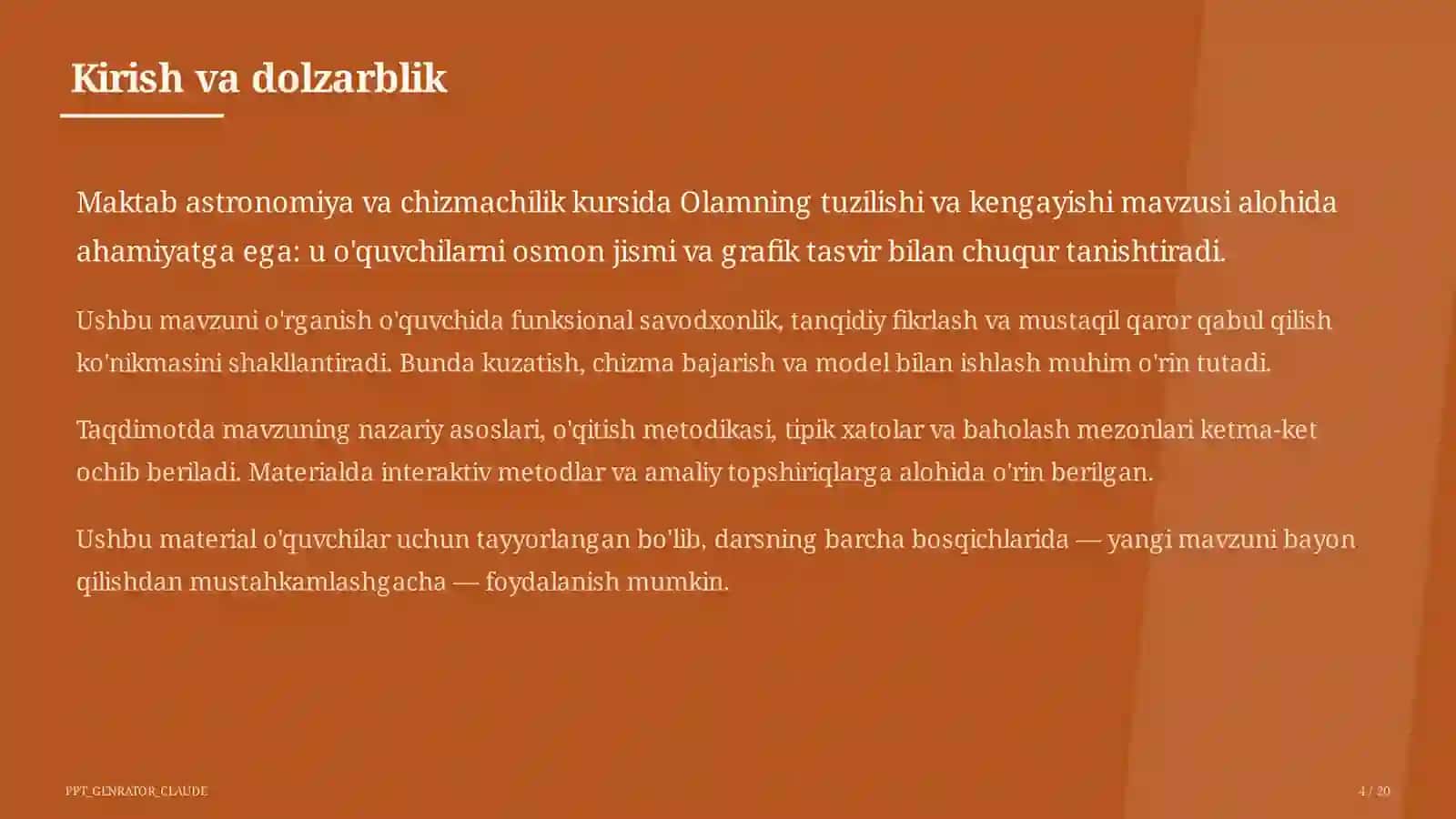 Olamning tuzilishi va kengayishi (11-sinf) 4