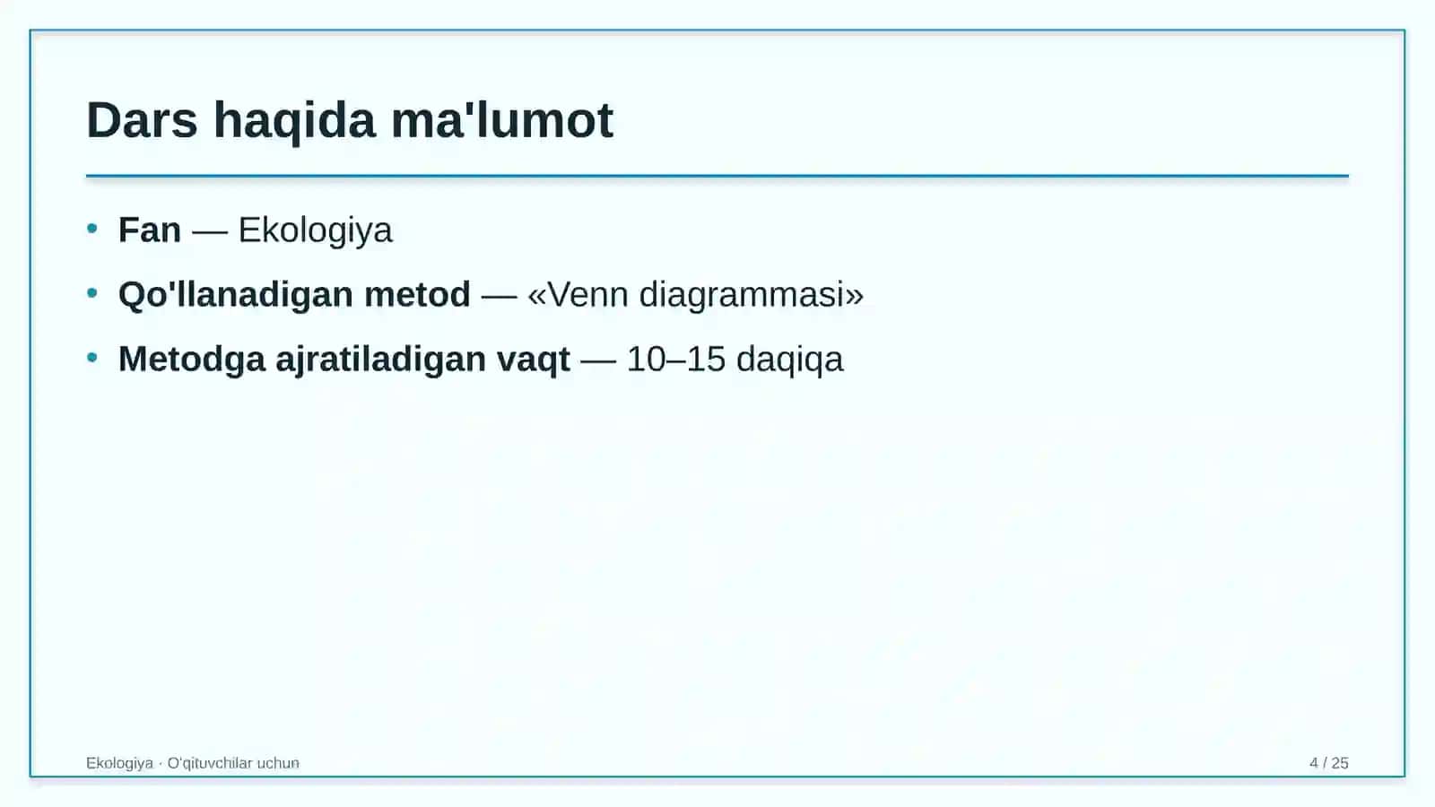 ekologiya darslarida venn diagrammasi metodidan foydalanish 9621 4