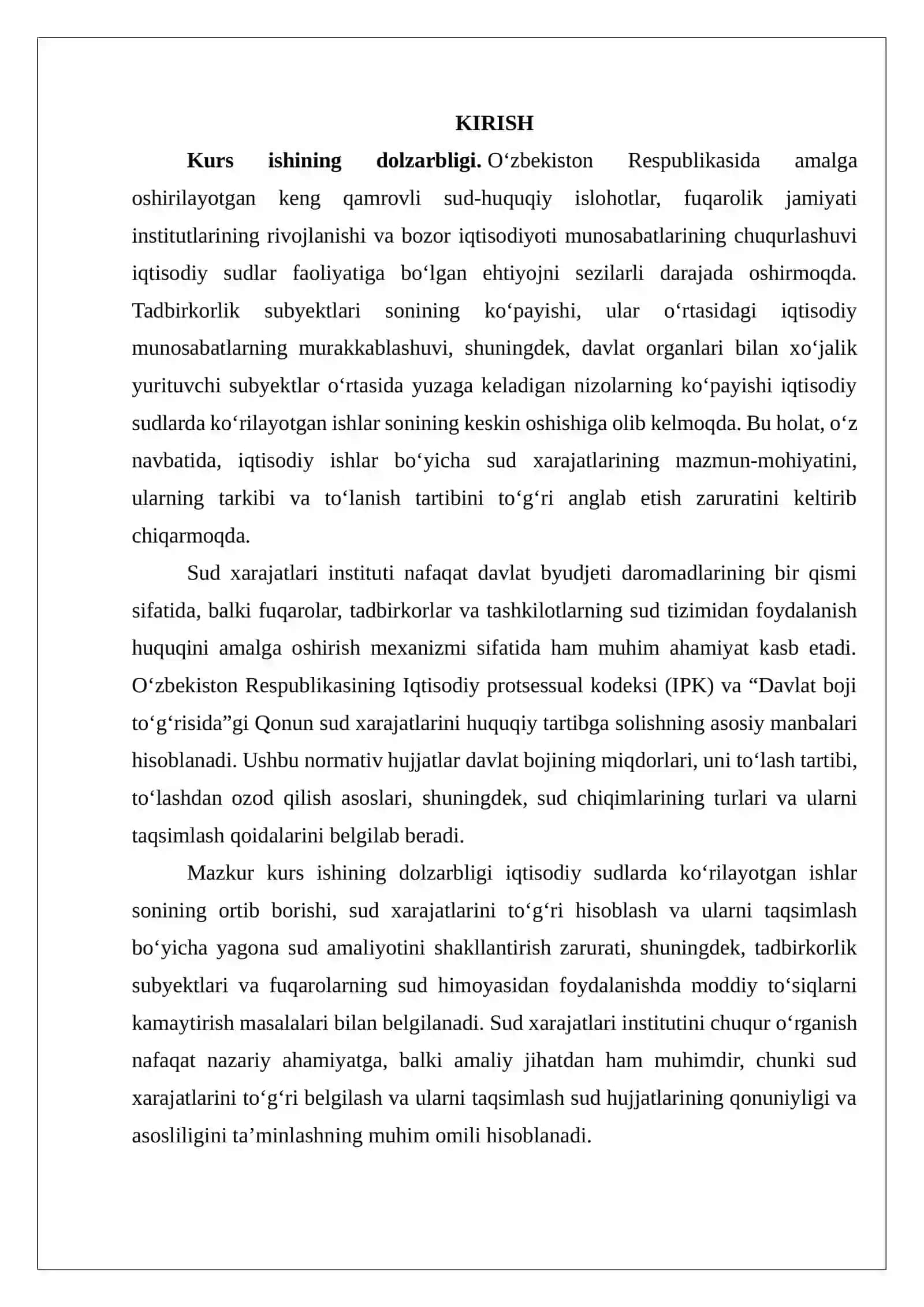 Davlat bojidan ozod qilish asoslari va sud xarajatlarini taqsimlash masalalari boyicha ajrimlar bilan izohlar yozish. 4
